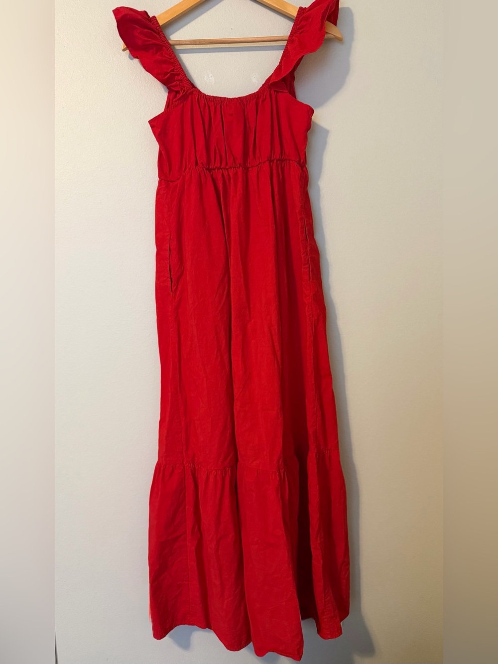 Universal Thread Red Ruffle-Sleeve Maxi Dress - Picture 4 of 6